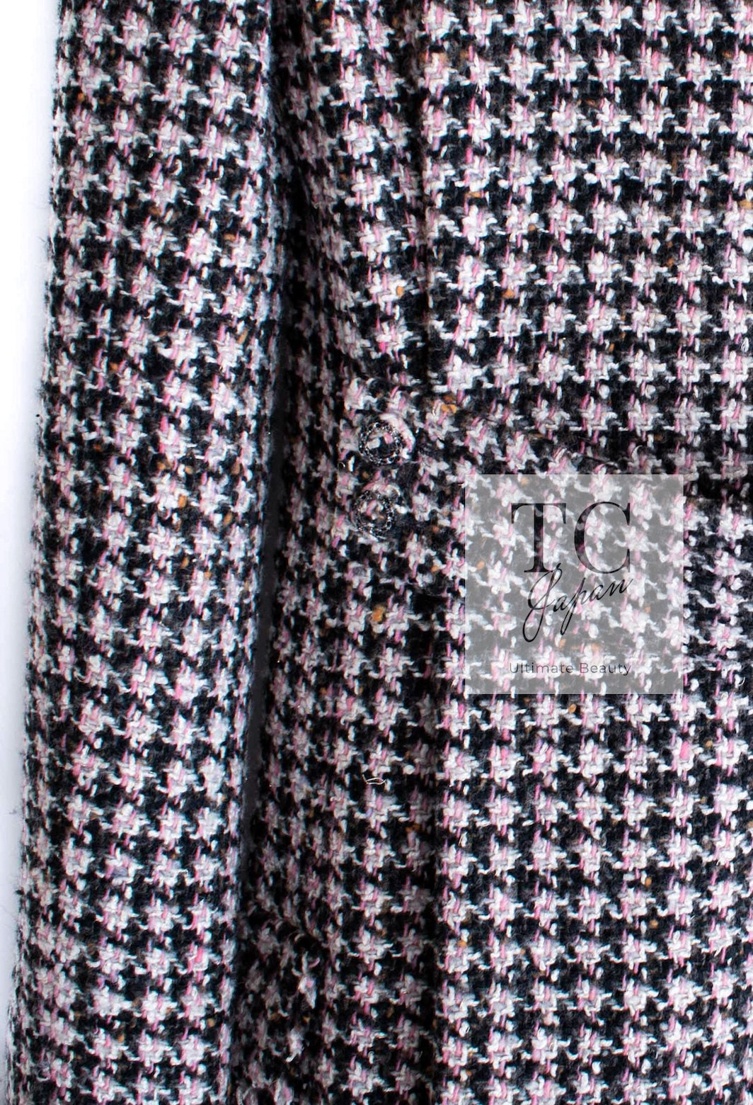 CHANEL 08PF $14K Pink Wool Demi Couture Tweed Coat 38 シャネル ピンク ウール デミ クチュール ツイード ロング コート 即発