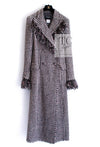 CHANEL 08PF $14K Pink Wool Demi Couture Tweed Coat 38 シャネル ピンク ウール デミ クチュール ツイード ロング コート 即発