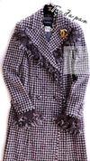 CHANEL 08PF $14K Pink Wool Demi Couture Tweed Coat 38 シャネル ピンク ウール デミ クチュール ツイード ロング コート 即発