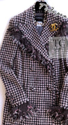 CHANEL 08PF $14K Pink Wool Demi Couture Tweed Coat 38 シャネル ピンク ウール デミ クチュール ツイード ロング コート 即発
