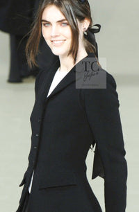 CHANEL 06A Black Wool Tweed Coat 34 シャネル ブラック ウール ツイード コート ラインストーン ビジュー ボタン即発