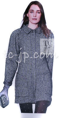 CHANEL 14B Black White Wool Silk Tweed Dress 34 38 シャネル ブラック ホワイト ウール シルク ツイード ワンピース 即発