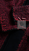 CHANEL 11A Red Black Wool Hooded Duffle Tweed Coat 38 44 46 シャネル レッド ブラック ウール フード ツイード コート 即発