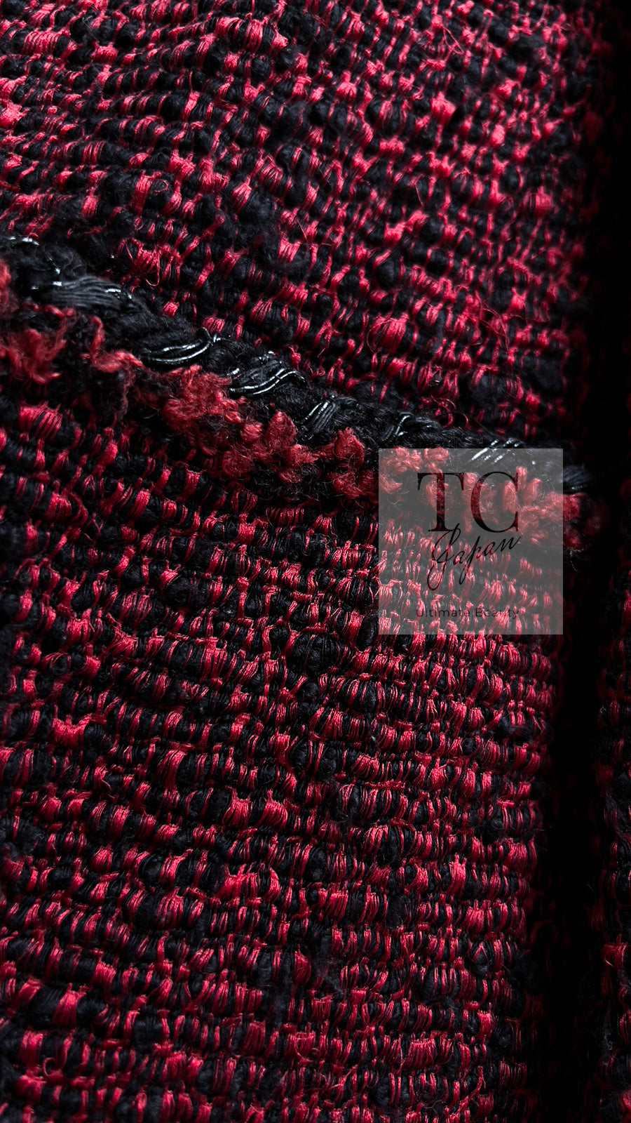 CHANEL 11A Red Black Wool Hooded Duffle Tweed Coat 38 44 46 シャネル レッド ブラック ウール フード ツイード コート 即発