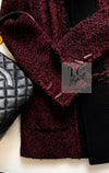 CHANEL 11A Red Black Wool Hooded Duffle Tweed Coat 38 44 46 シャネル レッド ブラック ウール フード ツイード コート 即発