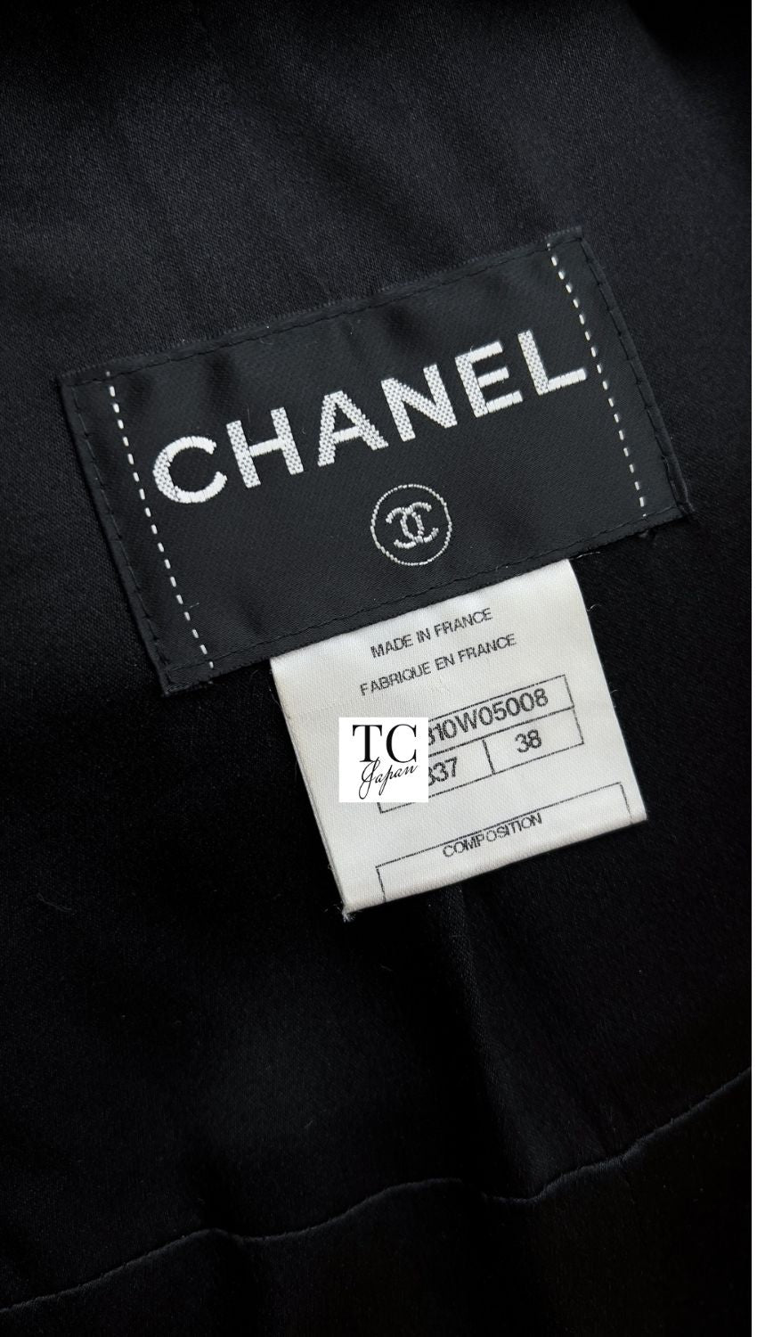 CHANEL 11A Red Black Wool Hooded Duffle Tweed Coat 38 シャネル レッド ブラック ウール フード ツイード コート 即発 - TC JAPAN