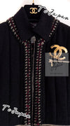 CHANEL 10PF Black Zipper Trimming Wool Silk Coat 34 シャネル ブラック ジッパー トリミング ウール シルク コート 即発