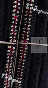 CHANEL 10PF Black Zipper Trimming Wool Silk Coat 34 シャネル ブラック ジッパー トリミング ウール シルク コート 即発