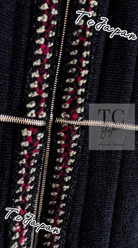 CHANEL 10PF Black Zipper Trimming Wool Silk Coat 34 シャネル ブラック ジッパー トリミング ウール シルク コート 即発