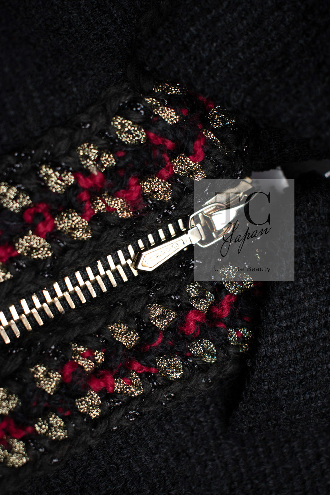 CHANEL 10PF Black Zipper Trimming Wool Silk Coat 34 シャネル ブラック ジッパー トリミング ウール シルク コート 即発