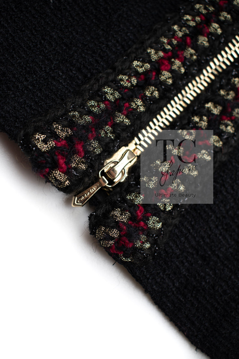 CHANEL 10PF Black Zipper Trimming Wool Silk Coat 34 シャネル ブラック ジッパー トリミング ウール シルク コート 即発