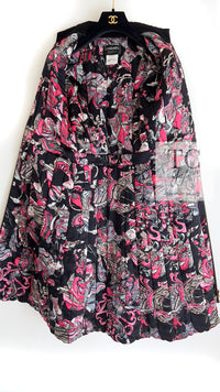 CHANEL 10PF Black Zipper Trimming Wool Silk Coat 34 シャネル ブラック ジッパー トリミング ウール シルク コート 即発