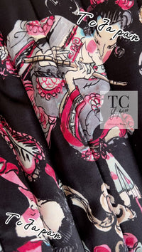 CHANEL 10PF Black Zipper Trimming Wool Silk Coat 34 シャネル ブラック ジッパー トリミング ウール シルク コート 即発