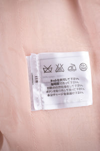 CHANEL 13C Pink Trim Stand Collar Cotton Jacket Coat Cloisonne CC Button 36 シャネル ピンク スタンドカラー コットン ジャケット コート 七宝焼 CCボタン