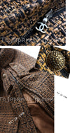 CHANEL 10A Brown Fantasy Faux Tweed Jacket Coat Penelope Cruz 38 シャネル ブラウン ファンタジー ファー ツイード ロング ジャケット コート ペネロペ クルス 着 即発