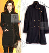 CHANEL 10PF Dark Brown Metallic Trim Wool Coat Dress 40 42 シャネル ダークブラウン メタリック トリム ウール コート ワンピース 即発
