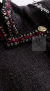 CHANEL 10PF Dark Brown Metallic Trim Wool Coat Dress 40 42 シャネル ダークブラウン メタリック トリム ウール コート ワンピース 即発
