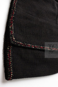 CHANEL 10PF Dark Brown Metallic Trim Wool Coat Dress 40 42 シャネル ダークブラウン メタリック トリム ウール コート ワンピース 即発