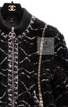 CHANEL 19B Black Alpaca CC Zipper Cardigan Jacket Blouson 36 38 シャネル ブラック アルパカ ジッパー カーディガン ジャケット ジャンパー ブルゾン 即発