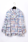 CHANEL 18S Ivory Multicolor Fantasy Tweed Jacket Coat 38 シャネル アイボリー マルチカラー ファンタジー ツイード ジャケット コート 即発