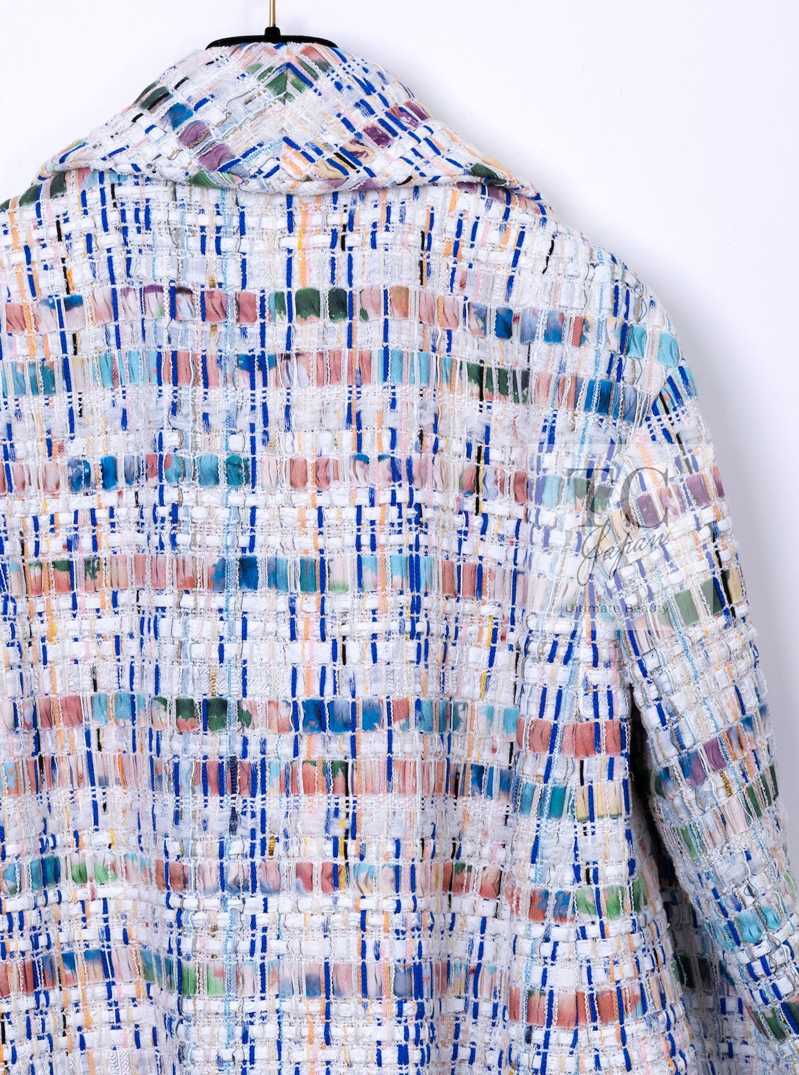 CHANEL 18S Ivory Multicolor Fantasy Tweed Jacket Coat 38 シャネル アイボリー マルチカラー ファンタジー ツイード ジャケット コート 即発