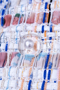 CHANEL 18S Ivory Multicolor Fantasy Tweed Jacket Coat 38 シャネル アイボリー マルチカラー ファンタジー ツイード ジャケット コート 即発