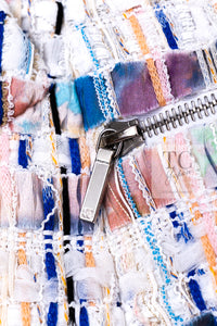 CHANEL 18S Ivory Multicolor Fantasy Tweed Jacket Coat 38 シャネル アイボリー マルチカラー ファンタジー ツイード ジャケット コート 即発