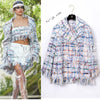 CHANEL 18S Ivory Multicolor Fantasy Tweed Jacket Coat 38 シャネル アイボリー マルチカラー ファンタジー ツイード ジャケット コート 即発
