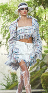 CHANEL 18S Ivory Multicolor Fantasy Tweed Jacket Coat 38 シャネル アイボリー マルチカラー ファンタジー ツイード ジャケット コート 即発