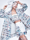 CHANEL 18S Ivory Multicolor Fantasy Tweed Jacket Coat 38 シャネル アイボリー マルチカラー ファンタジー ツイード ジャケット コート 即発