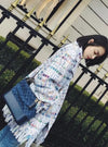 CHANEL 18S Ivory Multicolor Fantasy Tweed Jacket Coat 38 シャネル アイボリー マルチカラー ファンタジー ツイード ジャケット コート 即発