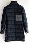 CHANEL 18A Black Metallic Trim Puffer Jacket Coat 34 シャネル ブラック メタリック トリム ココボタン 中綿ダウン ジャケット コート 即発