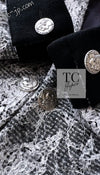 CHANEL 16PF Black White Gray Lace Jacket Coat 36 シャネル ブラック ホワイト グレー レース ジャケット コート 即発