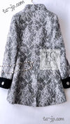 CHANEL 16PF Black White Gray Lace Jacket Coat 36 シャネル ブラック ホワイト グレー レース ジャケット コート 即発
