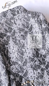 CHANEL 16PF Black White Gray Lace Jacket Coat 36 シャネル ブラック ホワイト グレー レース ジャケット コート 即発