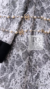 CHANEL 16PF Black White Gray Lace Jacket Coat 36 シャネル ブラック ホワイト グレー レース ジャケット コート 即発