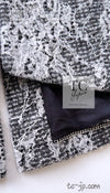CHANEL 16PF Black White Gray Lace Jacket Coat 36 シャネル ブラック ホワイト グレー レース ジャケット コート 即発