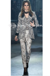 CHANEL 16PF Black White Gray Lace Jacket Coat 36 シャネル ブラック ホワイト グレー レース ジャケット コート 即発
