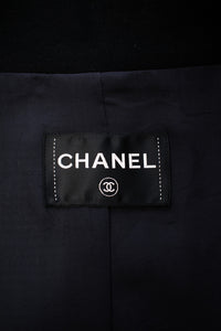 CHANEL 16PF Black White Gray Lace Jacket Coat 36 シャネル ブラック ホワイト グレー レース ジャケット コート 即発