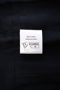 CHANEL 16PF Black White Gray Lace Jacket Coat 36 シャネル ブラック ホワイト グレー レース ジャケット コート 即発