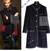 CHANEL 13PF Black Check Wool Cashmere Jacket Coat 36 シャネル ブラック チェック ウール カシミヤ ノーカラー ジャケット コート 即発