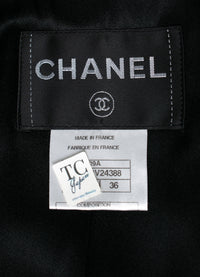 CHANEL 09PF Black Cashmere Belt Double Coat 36 38 シャネル ブラック カシミア ベルト ダブル コート 即発