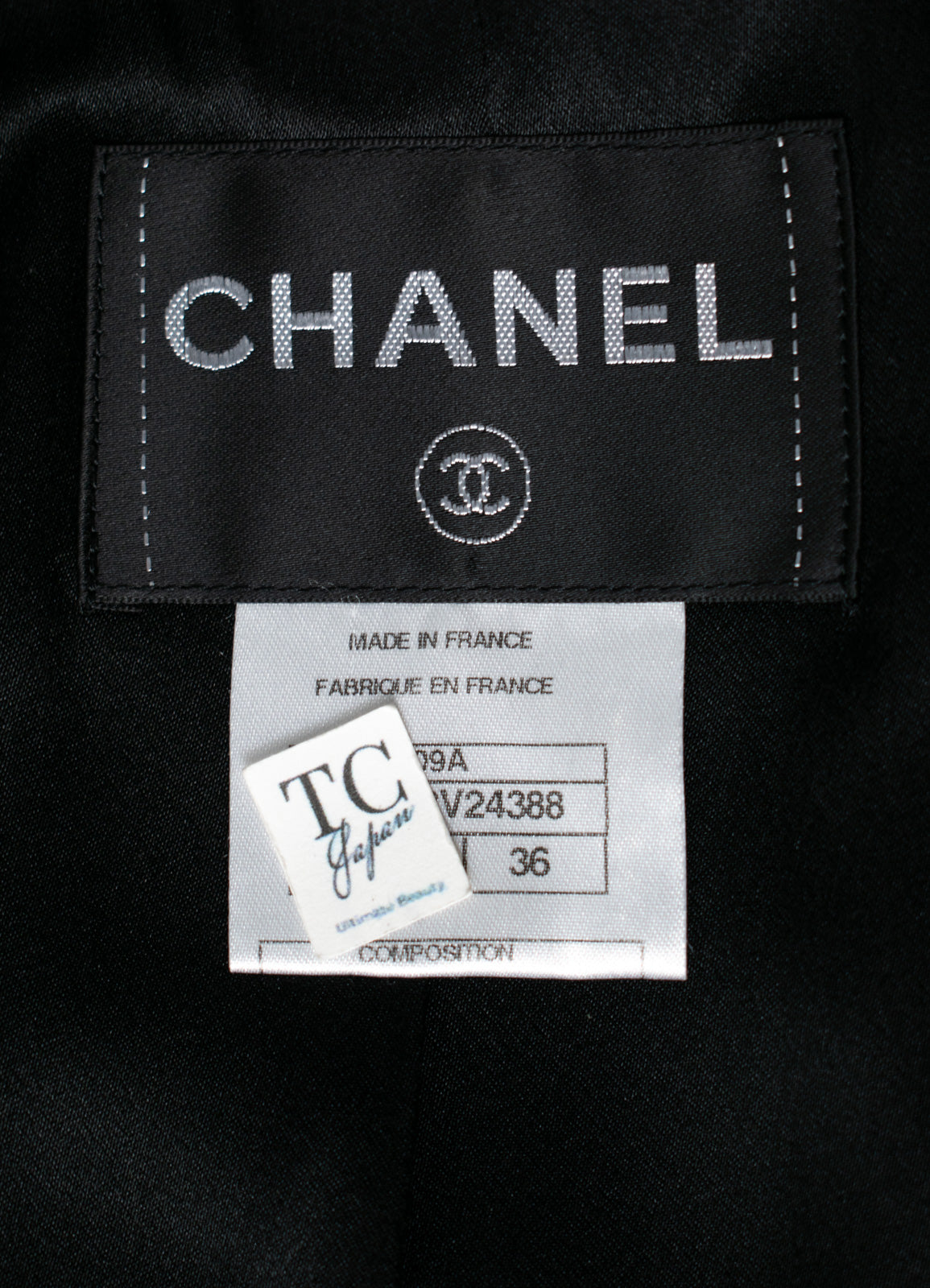 CHANEL 09PF Black Cashmere Belt Double Coat 36 38 シャネル ブラック カシミア ベルト ダブル コート 即発