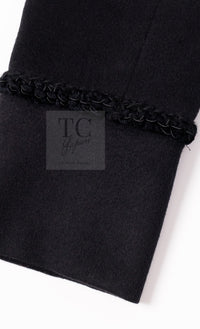 CHANEL 09PF Black Cashmere Belt Double Coat 36 38 シャネル ブラック カシミア ベルト ダブル コート 即発