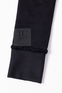 CHANEL 09PF Black Cashmere Belt Double Coat 36 38 シャネル ブラック カシミア ベルト ダブル コート 即発