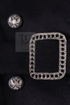 CHANEL 09PF Black Cashmere Belt Double Coat 36 38 シャネル ブラック カシミア ベルト ダブル コート 即発