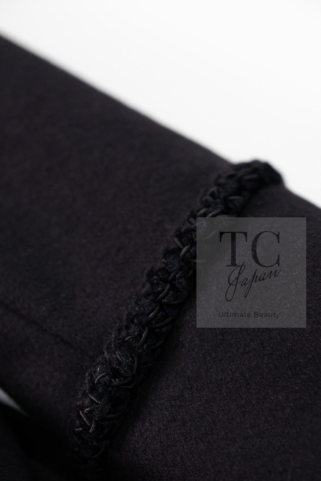 CHANEL 09PF Black Cashmere Belt Double Coat 36 38 シャネル ブラック カシミア ベルト ダブル コート 即発