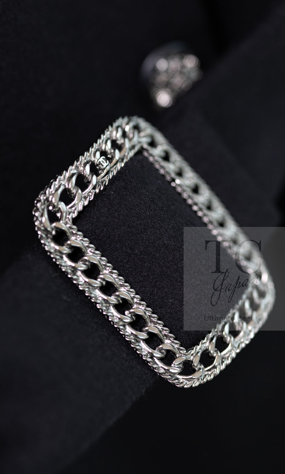 CHANEL 09PF Black Cashmere Belt Double Coat 36 38 シャネル ブラック カシミア ベルト ダブル コート 即発
