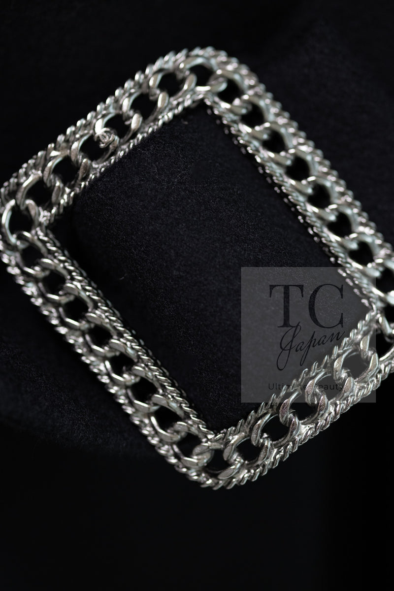 CHANEL 09PF Black Cashmere Belt Double Coat 36 38 シャネル ブラック カシミア ベルト ダブル コート 即発