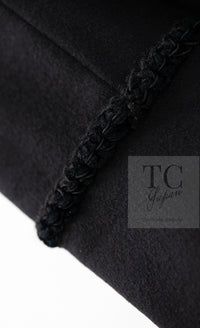 CHANEL 09PF Black Cashmere Belt Double Coat 36 38 シャネル ブラック カシミア ベルト ダブル コート 即発